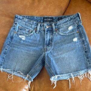 Lucky Brand Blue Jean Shorts - Boyfriend Style - Distressed - Size 0/25